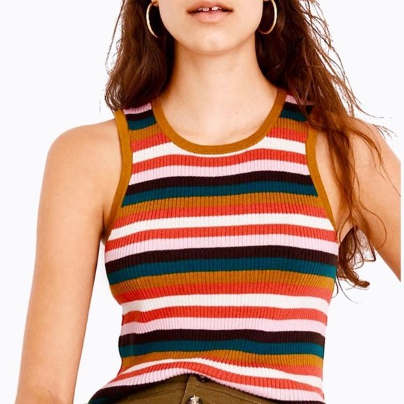 Madewell Tops - MADEWELL Stripped Sweater Tank XXL NWT